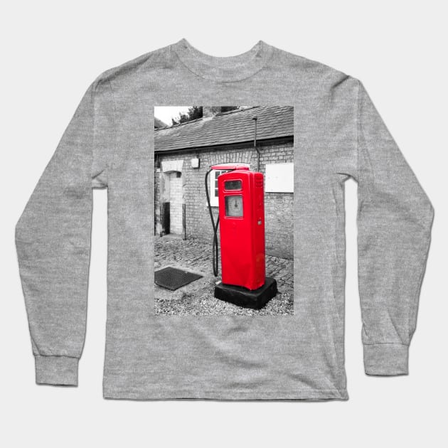 Red Gas Pump Long Sleeve T-Shirt by tommysphotos